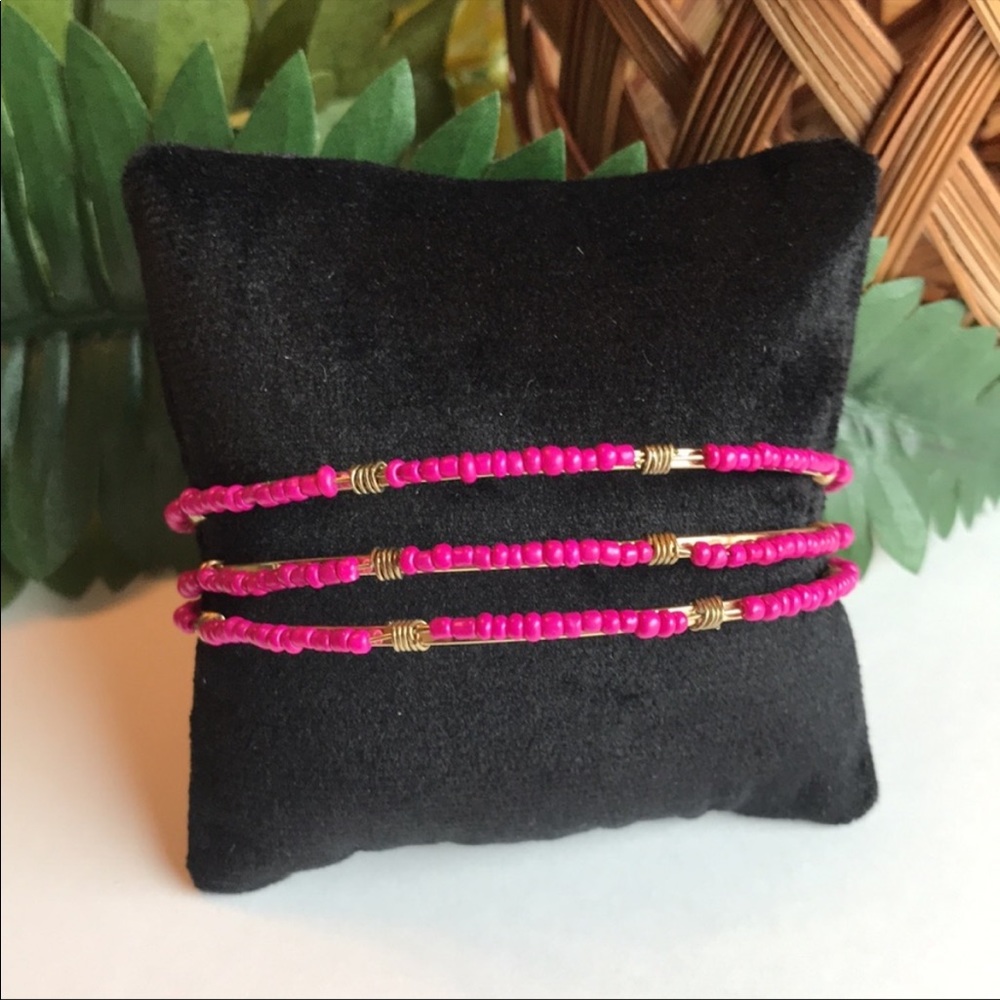 Pink bangle brackets